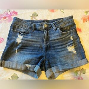 EUC Jean Denim Shorts, Distressed, Comfortable, mid-rise